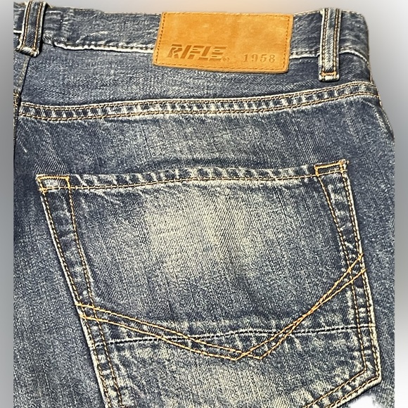 Rifle Men jeans blue denim size 30 slim fit 100% cotton - Picture 4 of 5